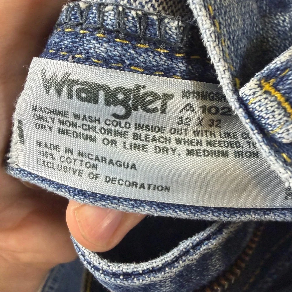 Wrangler 1013MGS Mens Medium Wash Blue Straight Leg Denim Jeans 32x32